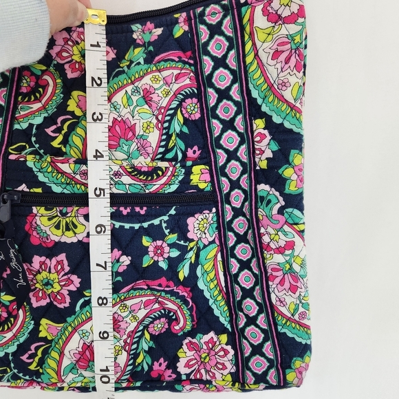VERA BRADLEY Hipster Crossbody Bag Petal Paisley Blue Pink Cloth RETIRED - Picture 9 of 14
